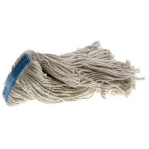 Vadrouille humide en coton à bande étroite blanche Select FCS32 |  ABC Distribution