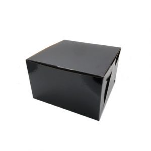BOÎTE À GÂTEAU EN CARTON NOIRE LAMINÉE 8"x8"x5" |  ABC Distribution