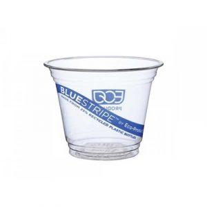 VERRE EN RPET CLAIR «BLUESTRIPE» 9OZ |  ABC Distribution