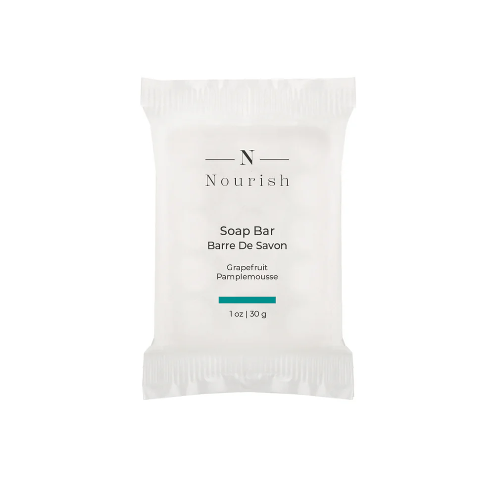 SAVON EN BARRE «NOURISH» ODEUR DE PAMPLEMOUSSE 30G - caisse de 320 | ABC Distribution
