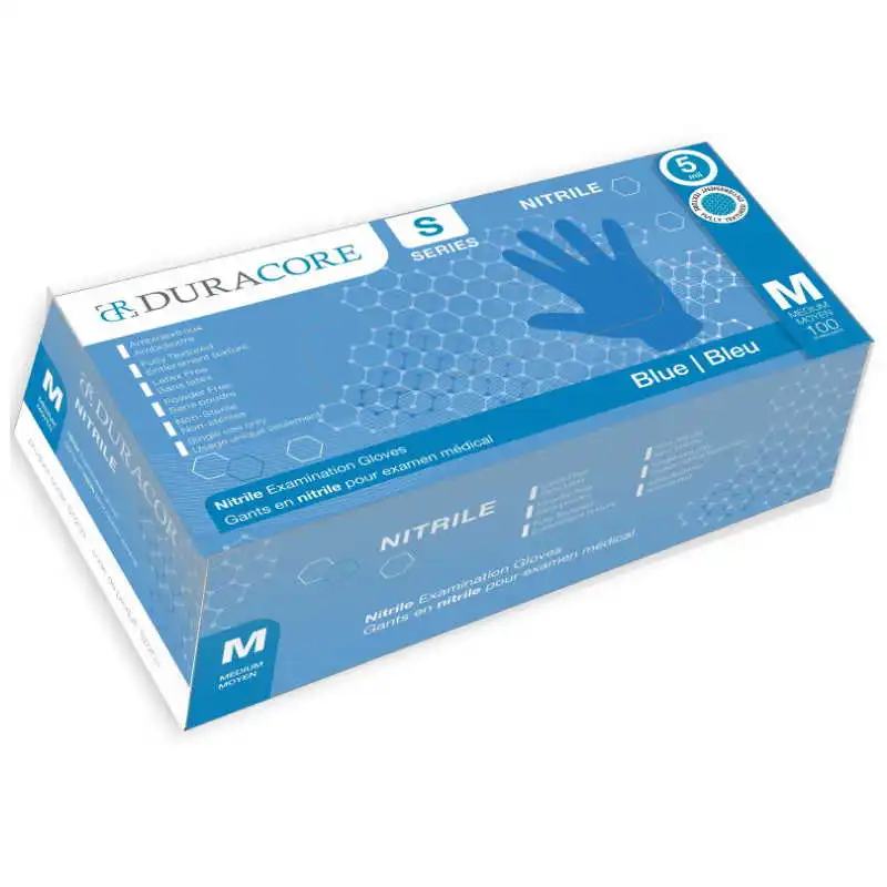Gants Nitrile Médical Sans Poudre 5 mil Duracore Serie S - Caisse de 1000 | ABC Distribution