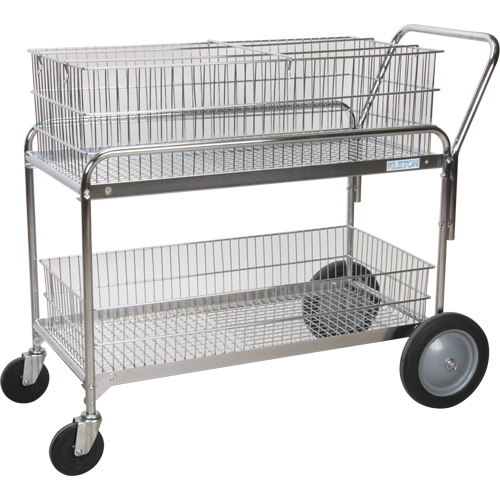 Chariot de bureau en treillis métallique pour le courrier