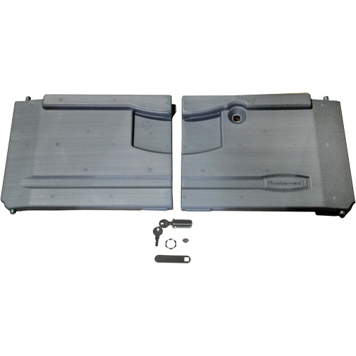 Trousse de porte et verrou pour chariot XtraMC Rubbermaid Specialmade No. de modèle du fabricant : FG4094L1LGRAY | ABC Distribution
