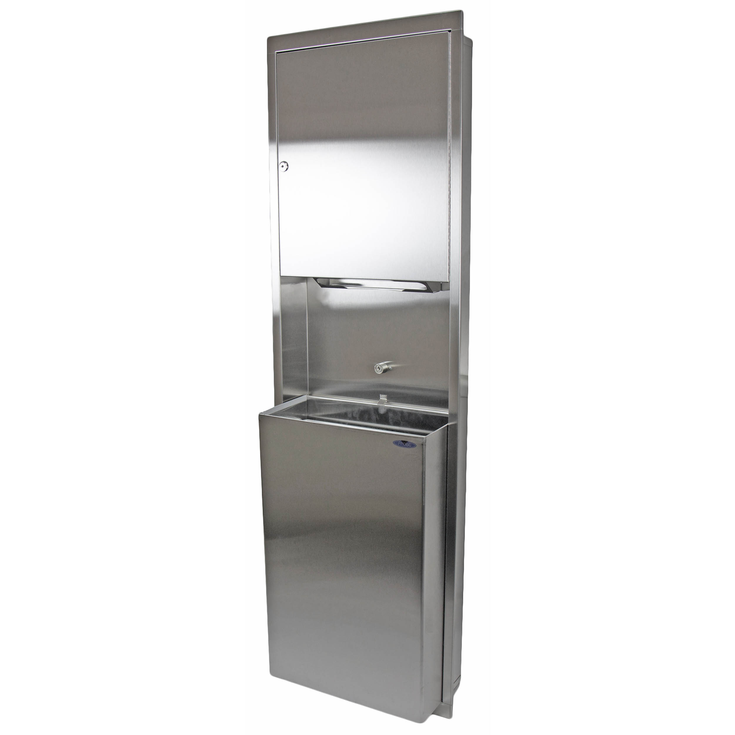 Combo distributeur et poubelle en acier inoxydable encastré Frost 422-A | ABC Distribution