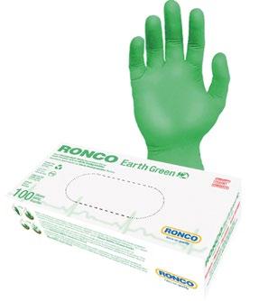 Gants d'Examen Médical Vert en Nitrile Biodégradable 3.5 mil - RONCO Earth™ 939 | ABC Distribution