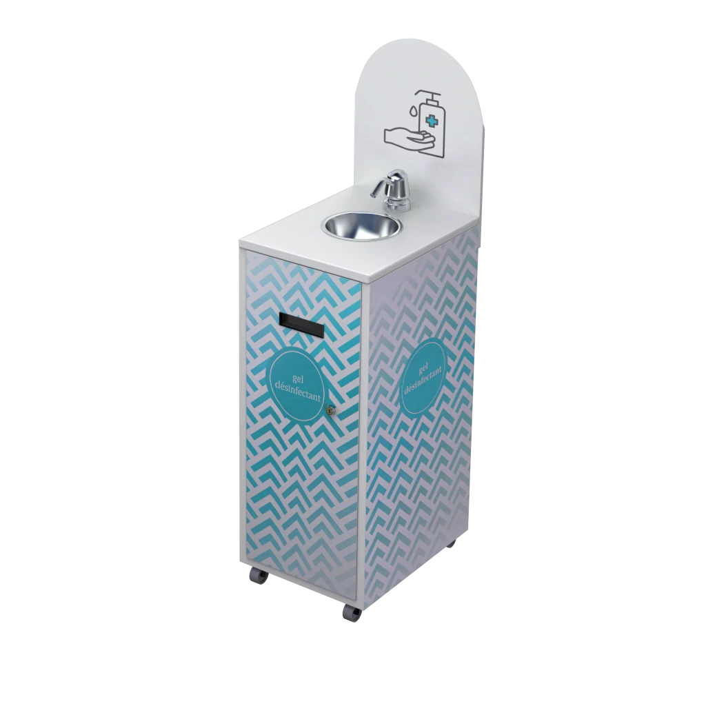 Borne distributrice de gel désinfectant Magnolia - Personnalisable sur mesure | ABC Distribution