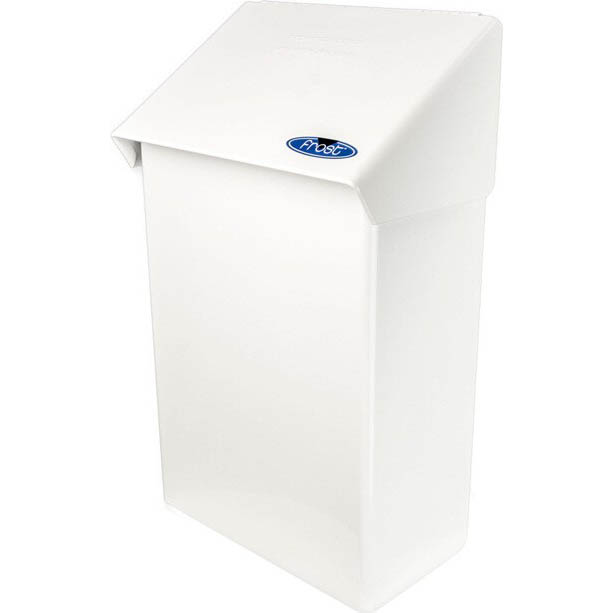 Poubelle en Acier blanc pour Serviettes et Tampons sanitaires 1 gal Frost | ABC Distribution