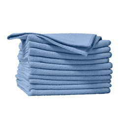 MICROFIBRE 14"X14" 280 GSM BLEUE - Paquet de 10 | ABC Distribution