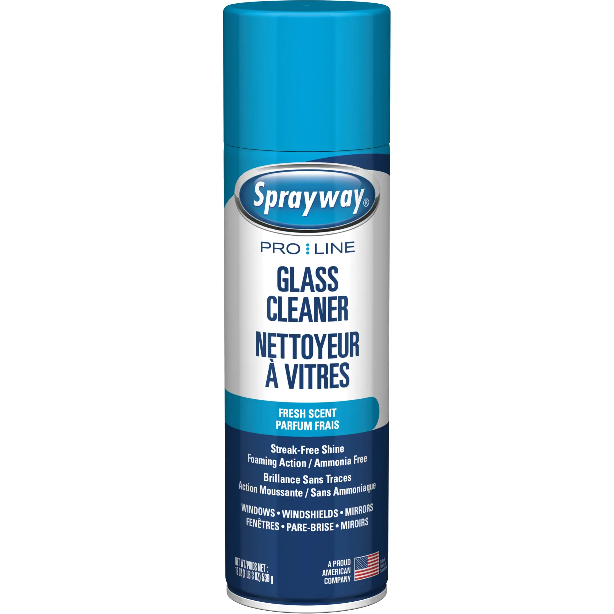 Nettoyant pour vitres Pro Line sans ammoniaque, au parfum frais, 19 oz., Canette aérosol - Sprayway SPRA57119 | ABC Distribution